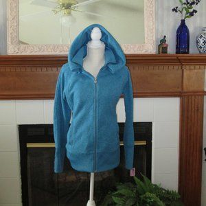 NEW BURTON Women's Turquoise Blue Knit Full Zip Hoodie Super Nice & Stylish